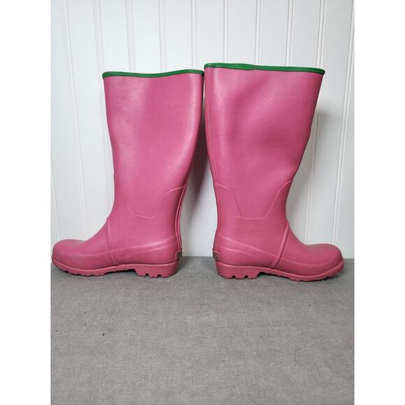 Polo Ralph Lauren Kids Rain Boots Size 13 Pink Steel Shank Preppy Gorpcore - Picture 8 of 9